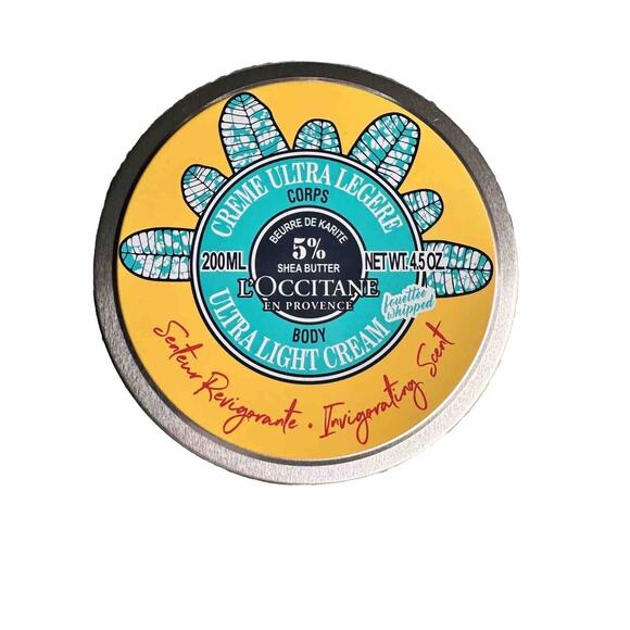 L'Occitane Ultra Light Body Cream 5% Shea Butter 4.5 oz Invigorating NEW scent - Picture 1 of 3